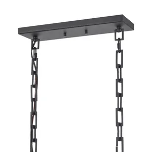 Fitzroy 36'' Wide 6-Light Linear Chandelier - Matte Black 4