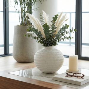 SAMSONLEY WHITE VASE 10 (IN) 10