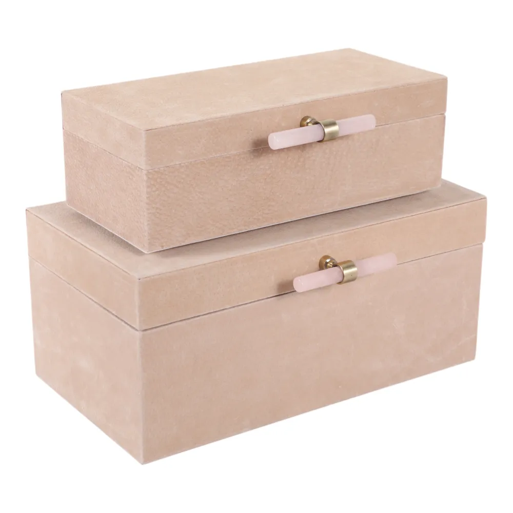HAVENGATE SET OF 2 TAN BOXES 6 (IN)