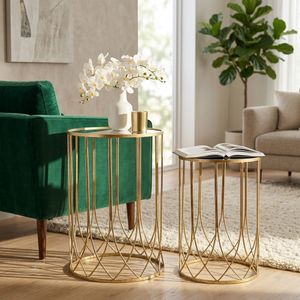 KANEHOLM SET OF 2 GOLD TABLE 26 (IN) 2