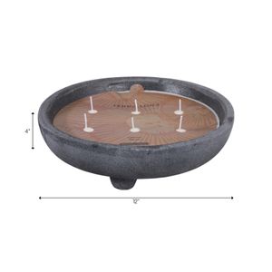 WELDONCREST LEMON DISTRESSED CANDLE 4 (IN) 10