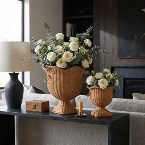 DARNELLWIND SET OF 2 BROWN VASES 17 (IN) 10