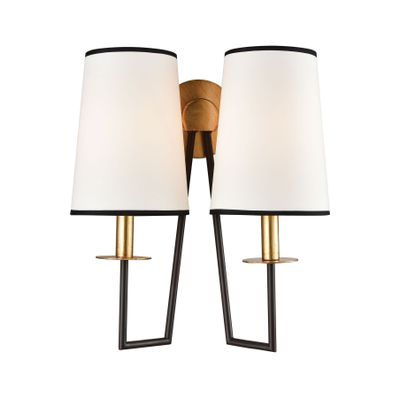 Nico 17″ High 2-Light Sconce - Gold Leaf