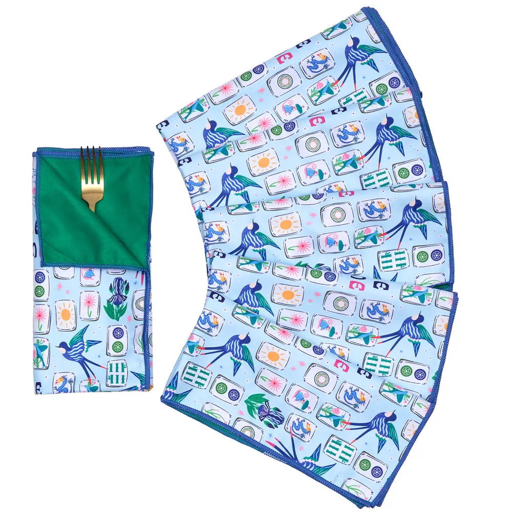 Tile Time blu Eco Dinner Napkin (Set of 6)