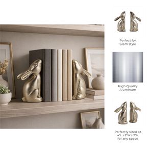 RAMONAHAM SET OF 2 GOLD BOOKENDS 7 (IN) 9