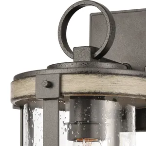 Annenberg 16″ High 1-Light Outdoor Sconce - Anvil Iron 2