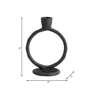 EDMONDMORE BLACK CANDLE HOLDER 7 (IN) 10