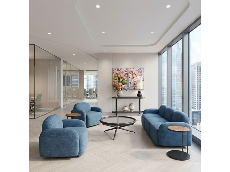 Cleo Swivel Chair Blue 9