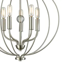 Williamsport 19'' Wide 5-Light Chandelier - Brushed Nickel 4