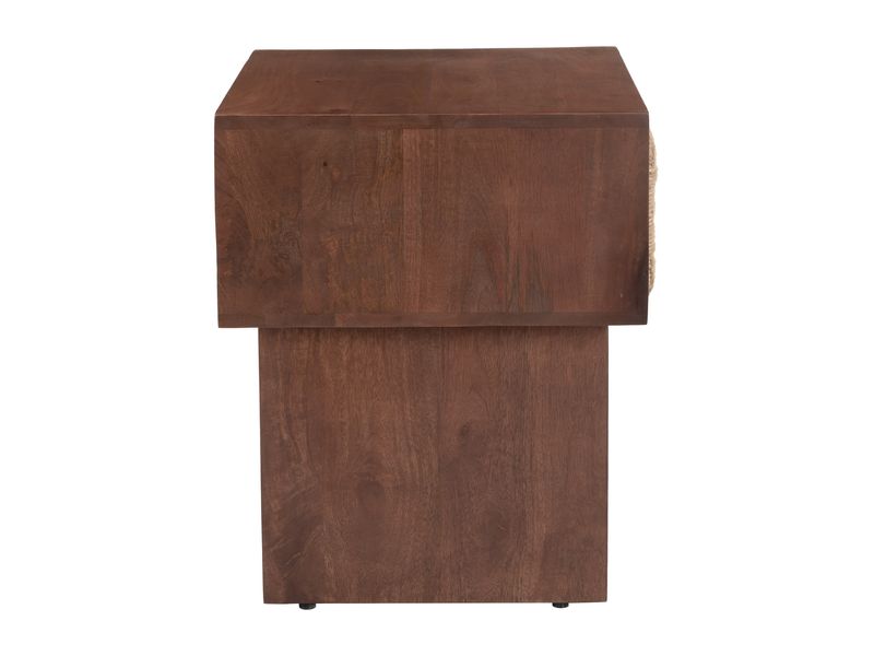 Amaria Nightstand Natural & Walnut 3
