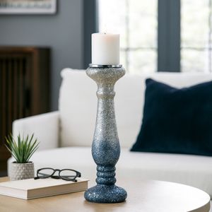 EASTONLAND BLUE CANDLE HOLDER 16 (IN) 11