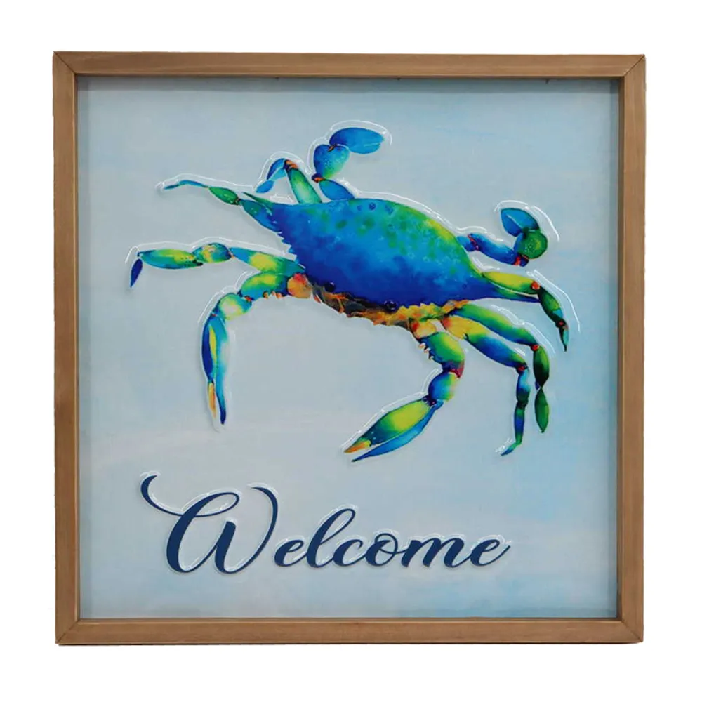 15-3/4" CRAB WELCOME PLAQUE
