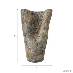 RUSHBROOK BROWN VASE 18 (IN) 10
