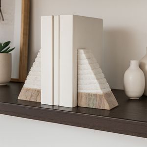 PARKWORTH SET OF 2 WHITE BOOKENDS 6 (IN) 10