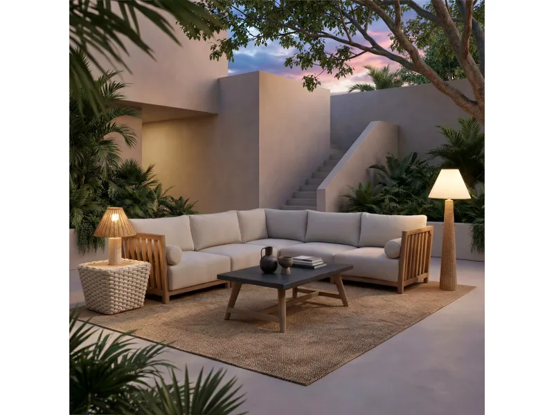 Antul Coffee Table White & Natural 7