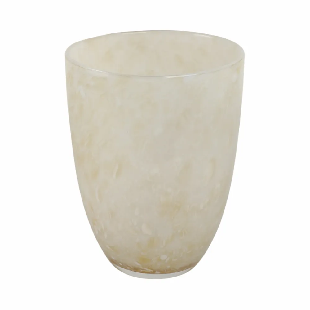 GORTONMOOR IVORY GLASS VASE 9 (IN)