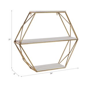 INGRIDHAVEN GOLD WALL SHELF 21 (IN) 10
