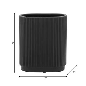 BAIRDMILL BLACK VASE 8 (IN) 9