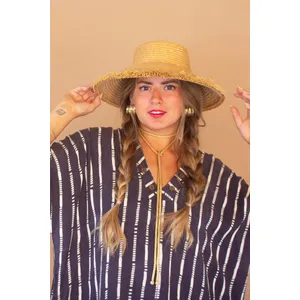 Striped Kaftan with Button Detail 2
