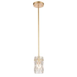Jenning 4'' Wide 1-Light Mini Pendant - Parisian Gold Leaf 1