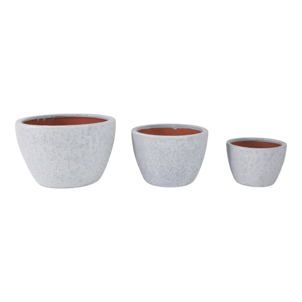 BYRONHAM SET OF 3 WHITE PLANTER 10 (IN)