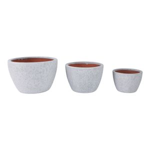 BYRONHAM SET OF 3 WHITE PLANTER 10 (IN) 1