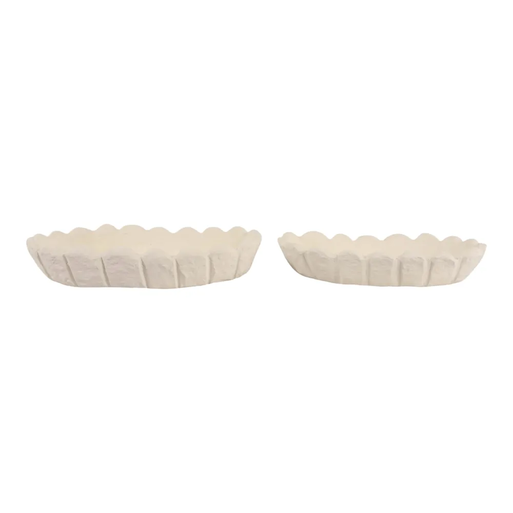 HARKENRIDGE SET OF 2 IVORY BOWLS 3 (IN)