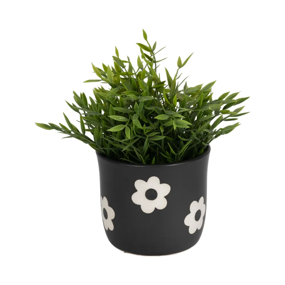 BELDENTON BLACK PLANTER 6 (IN)