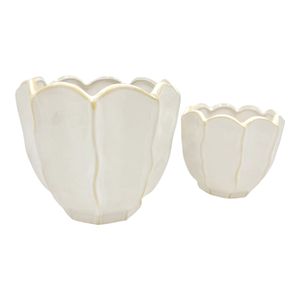 ASHTON SET OF 2 IVORY PLANTER 7 (IN) 3