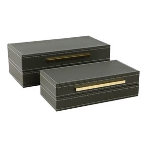 ROCKGROVE SET OF 2 GREEN BOXES 5 (IN) 1
