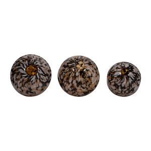 BENTONOAK SET OF 3 ORANGE GLASS VASES 8 (IN) 8