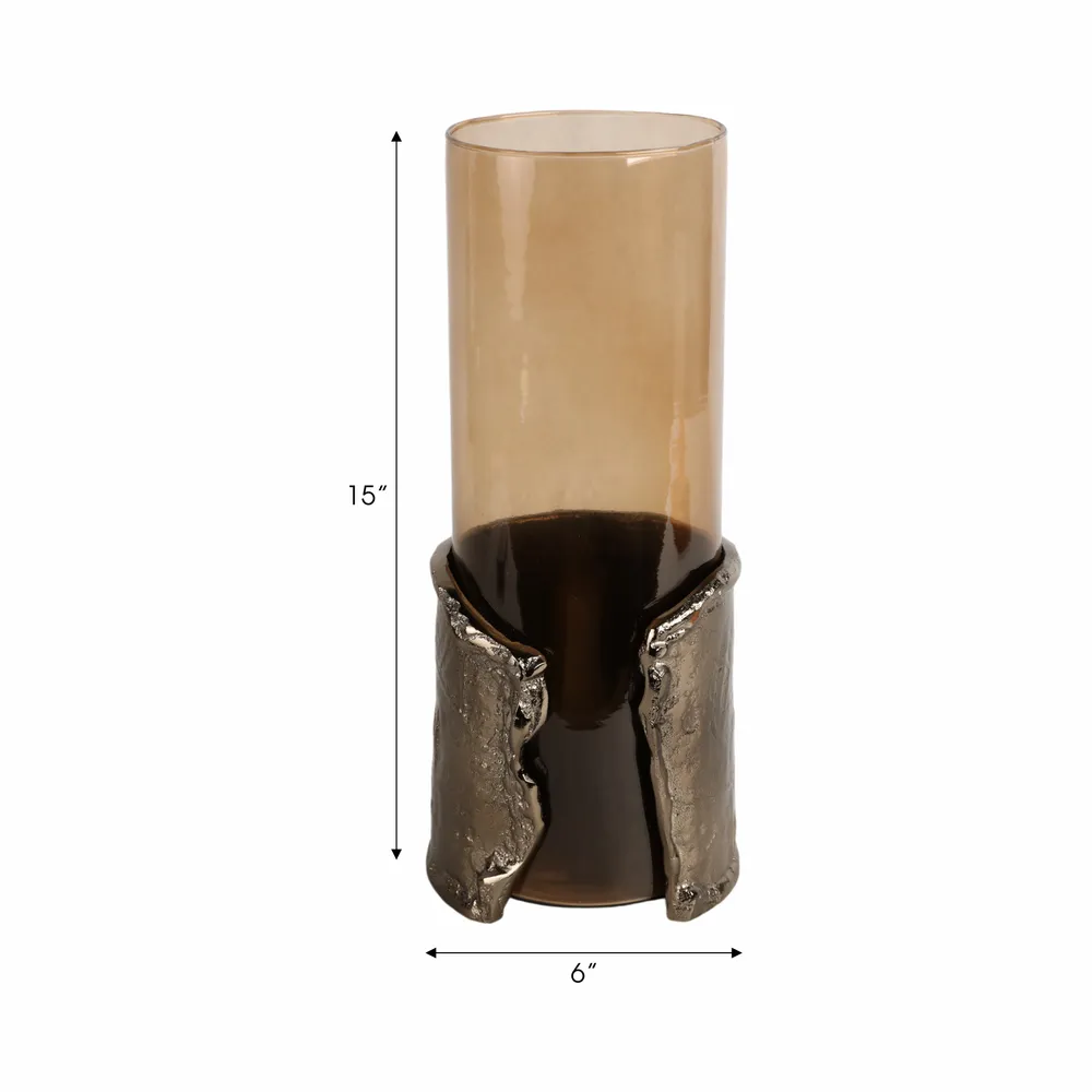 BAXTERMILL BROWN CANDLE HOLDER 15 (IN)