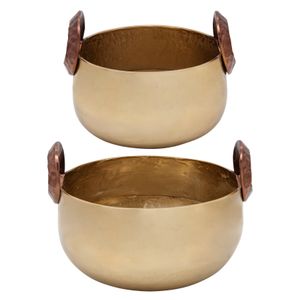 ORIONBURN SET OF 2 GOLD BOWLS 9 (IN) 1