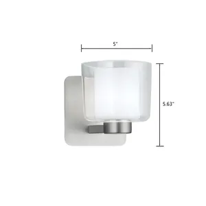 Alexus 5.75'' High 1-Light Sconce - Brushed Nickel 2
