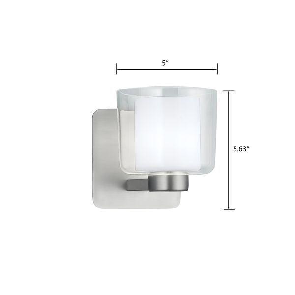 Alexus 5.75'' High 1-Light Sconce - Brushed Nickel