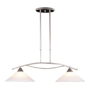 Elysburg 31″ Wide 2-Light Linear Chandelier - Satin Nickel 1