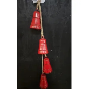 Silver Timeworn Tinkle Bells Bunch 30in 2
