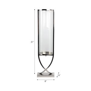 OLIVERHAVEN SILVER CANDLE HOLDER 31 (IN) 9