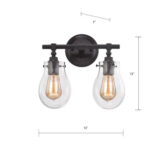 Jaelyn 13'' Wide 2-Light Vanity Light - Oil Rubbed Bronze 2