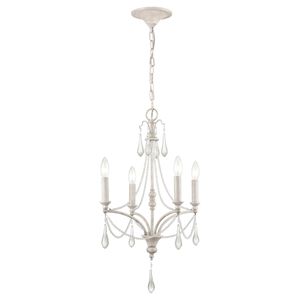 French Parlor 16'' Wide 4-Light Chandelier - Vintage White 1