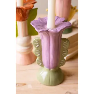 Set of 3 Ceramic Flower Candle Holders 7