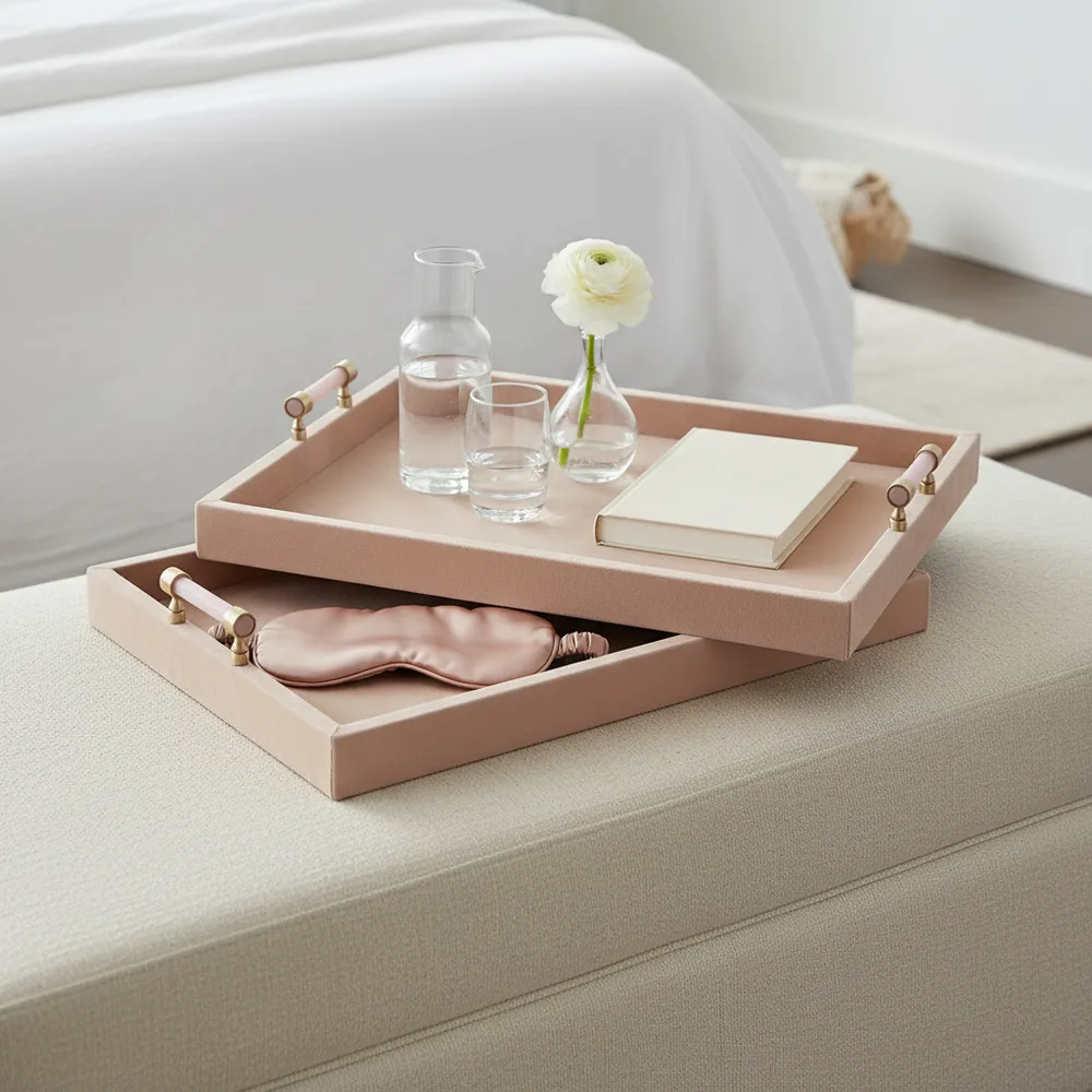 NELSONGATE SET OF 2 TAN TRAY 3 (IN)