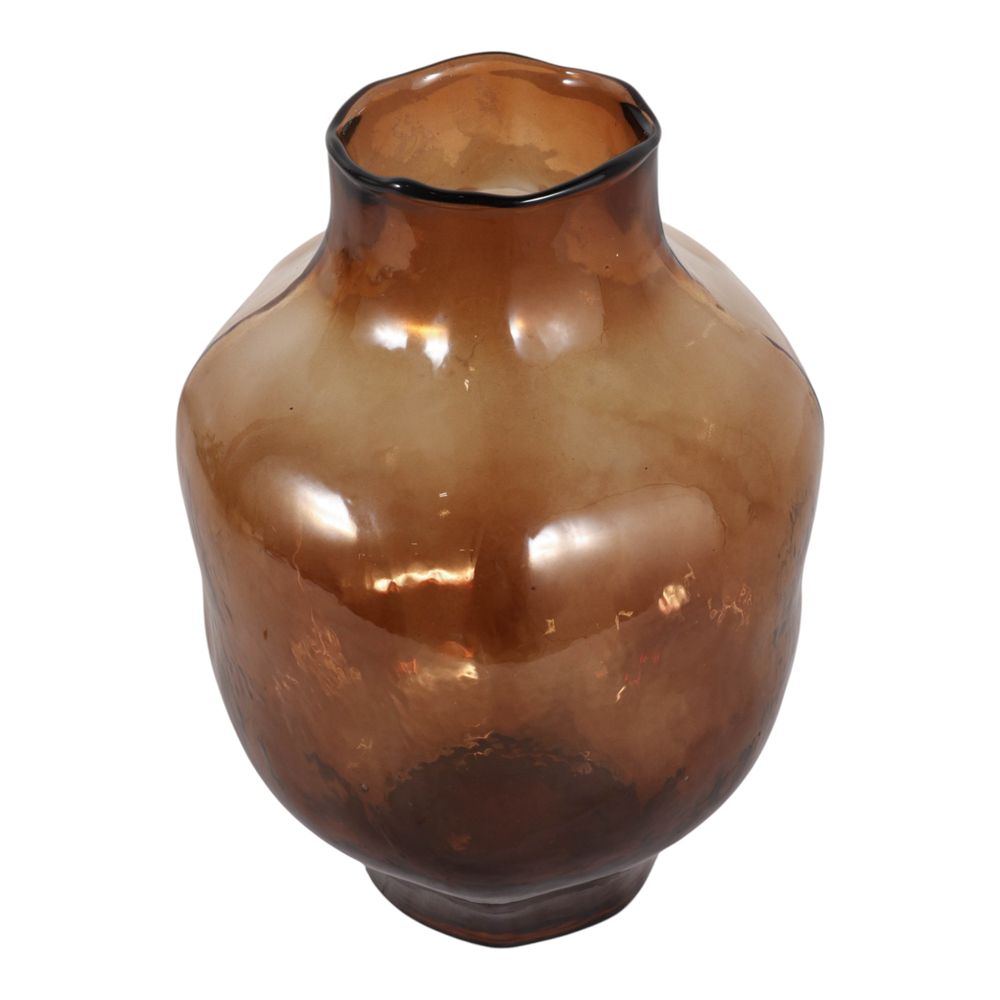 SARAHCLIFF BROWN GLASS VASE 11 (IN)