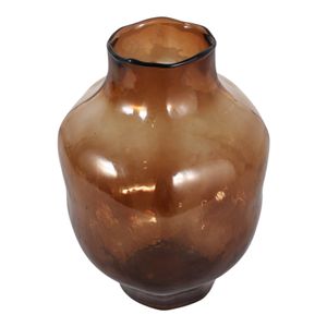 SARAHCLIFF BROWN GLASS VASE 11 (IN) 6