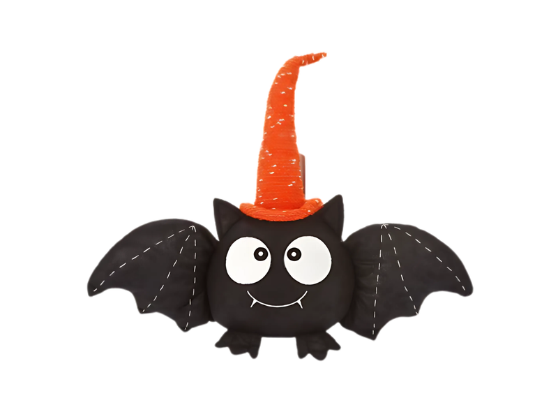 16" Halloween Plush Bat with Hat 2