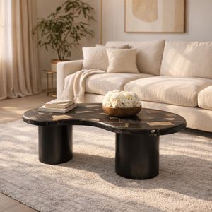 COLVINWIND BLACK COFFEE TABLE 19 (IN) 11