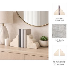 GLASTONHAVEN SET OF 2 TAN BOOKENDS 6 (IN) 9