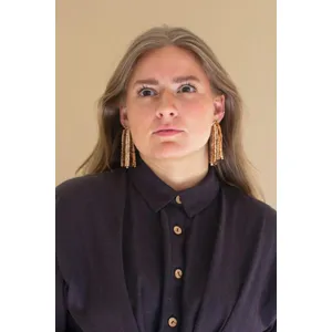 Mango Wood Beaded Earrings 4