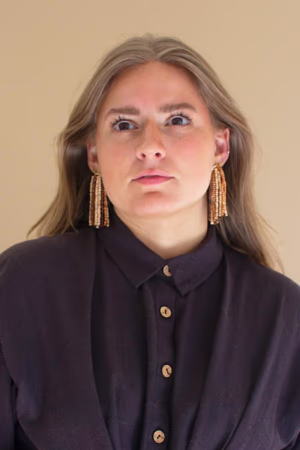 Mango Wood Beaded Earrings