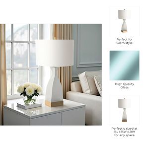JASPERWIND WHITE LAMP 28 (IN) 9